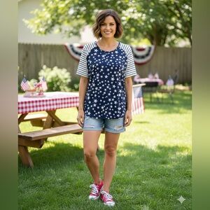 Starts & Stripes baseball t-shirt